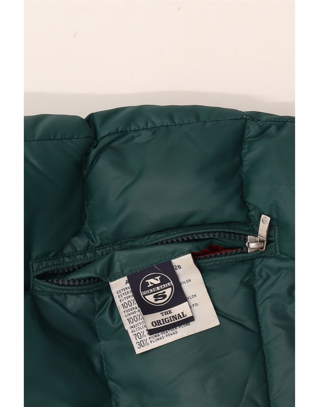 Gilet imbottito reversibile da uomo North Sails UK 38 verde medio in poliammide