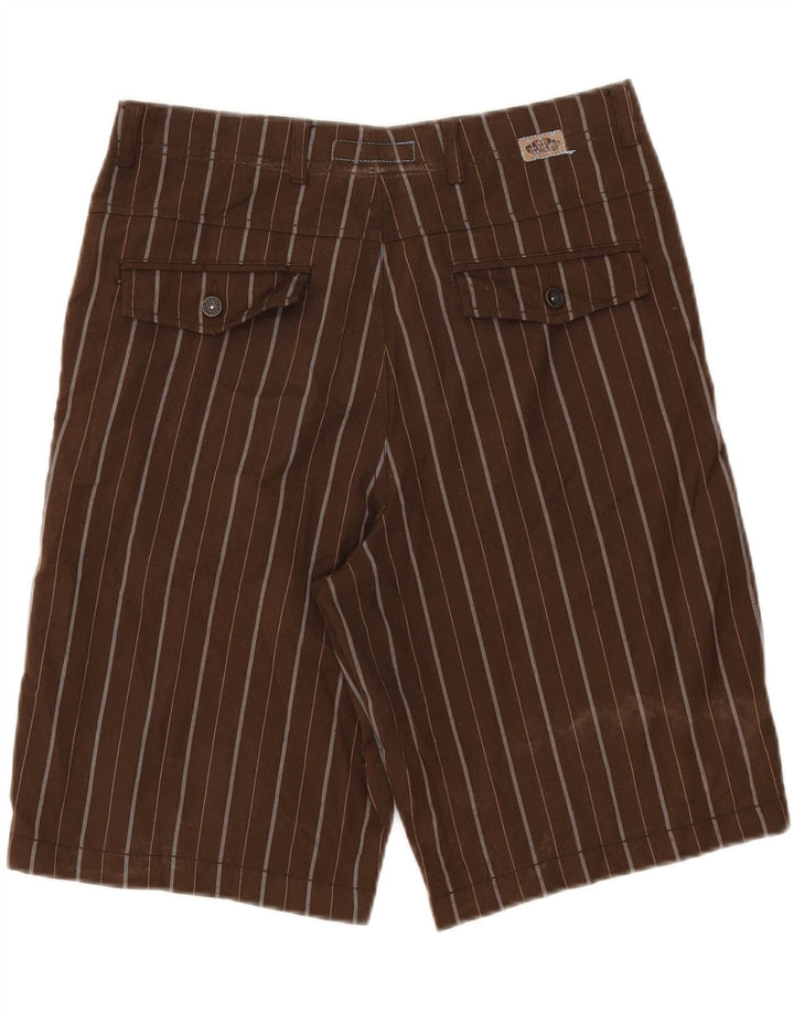 Pantaloncini chino da uomo Vans W28 piccoli in poliestere a righe marroni