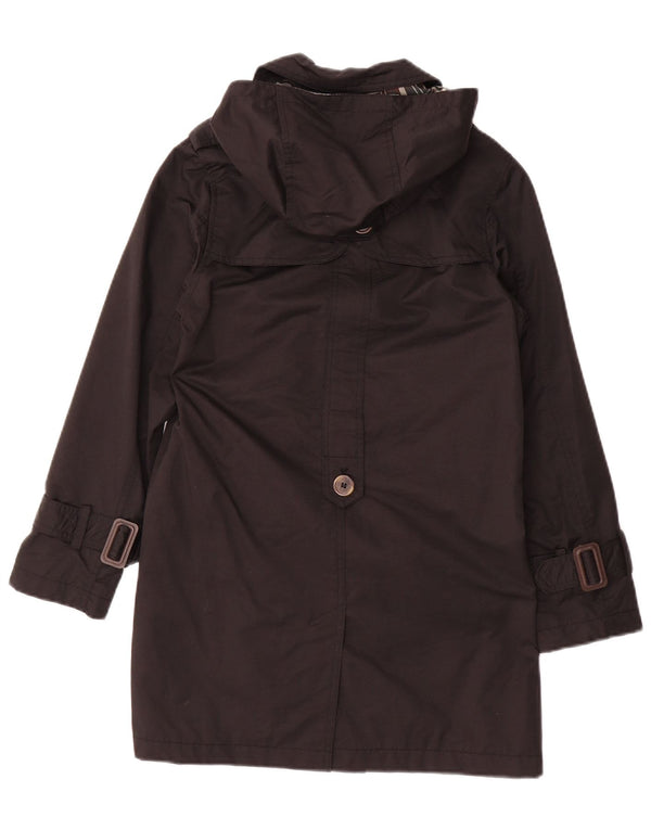 Cappotto doppiopetto con cappuccio per bambina Zara 9-10 anni in cotone nero