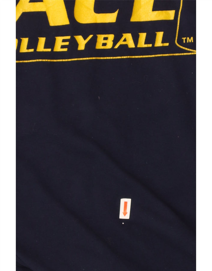 RUSSELL ATHLETIC Mens Graphic T-Shirt Top Medium Navy Blue Cotton