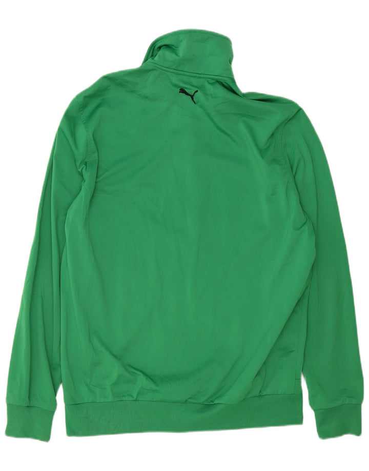 Giacca da ginnastica grafica da uomo PUMA in poliestere verde medio