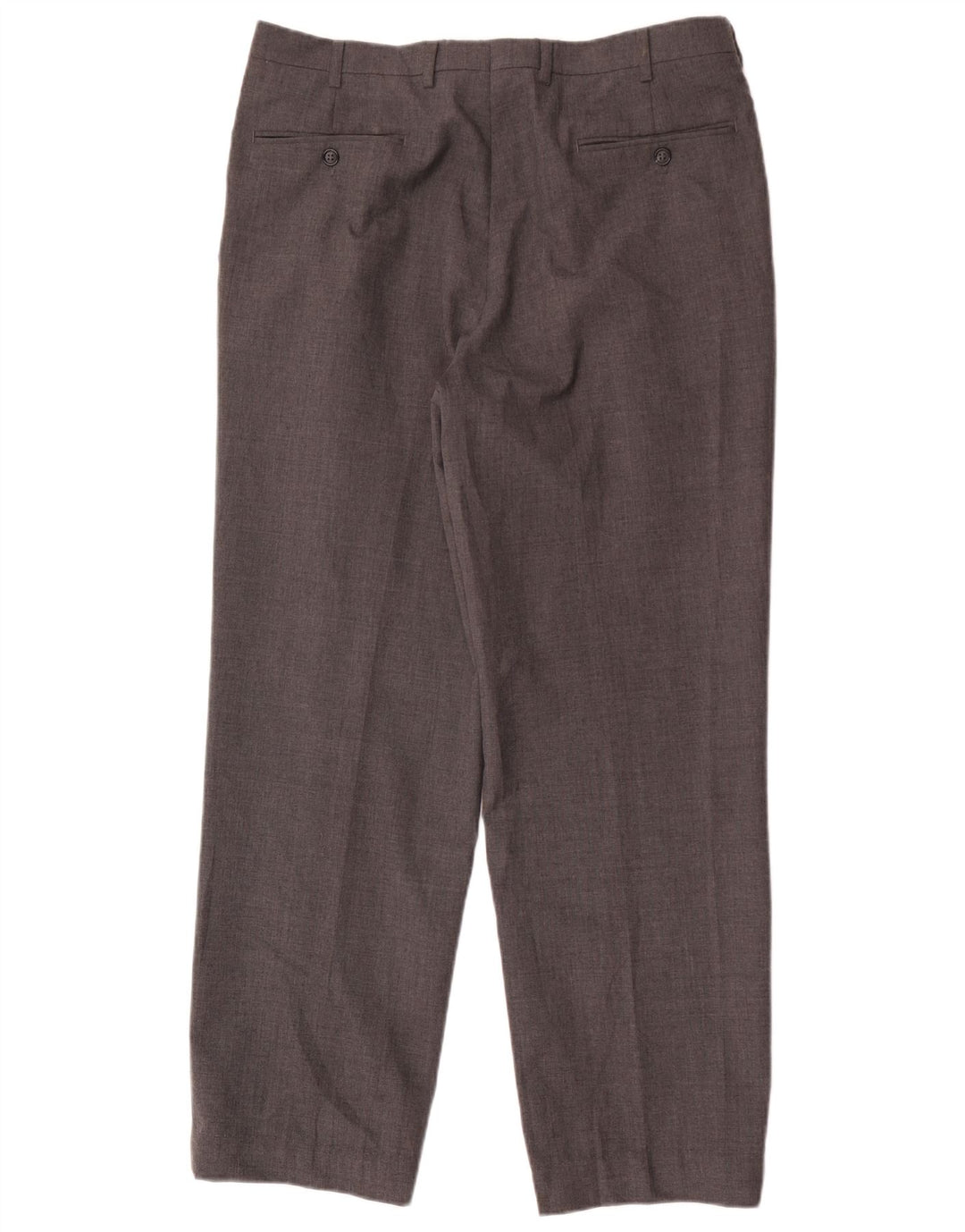 Pantaloni da abito dritti da uomo Yves Saint Laurent W36 L30 poliestere grigio
