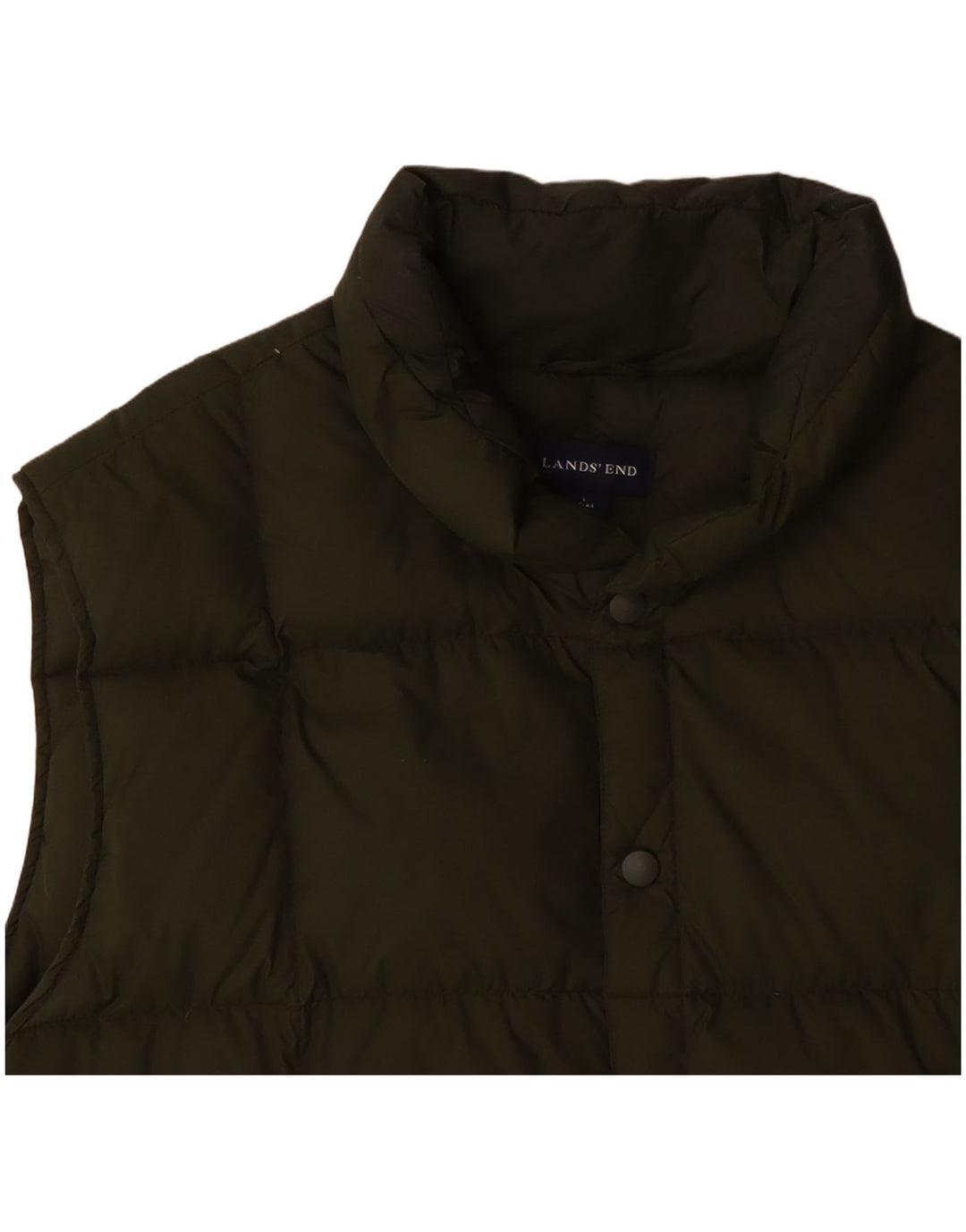 Gilet imbottito da uomo LANDS END UK 40 grande verde