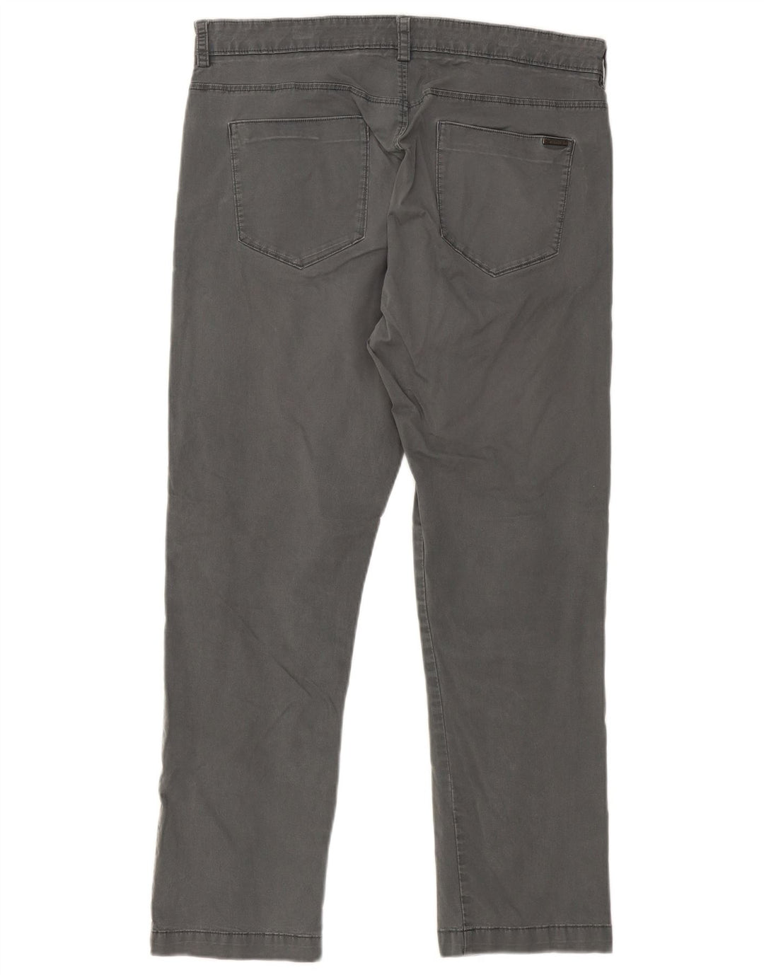 CALVIN KLEIN Pantaloni casual dritti da uomo W34 L30 Cotone grigio