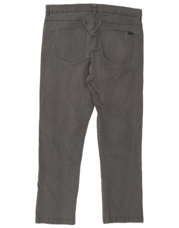 CALVIN KLEIN Pantaloni casual dritti da uomo W34 L30 Cotone grigio