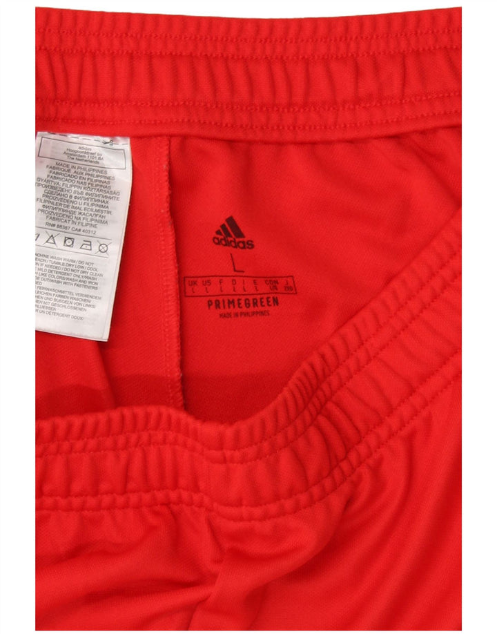 Pantaloni da tuta da uomo Adidas Large Rossi in poliestere sportivi