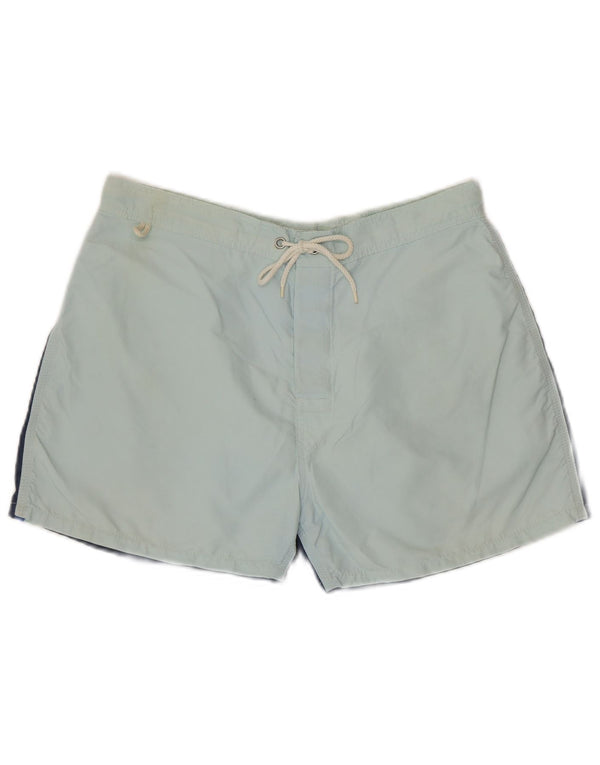 Pantaloncini da bagno da uomo SUNDEK in nylon color block blu medio