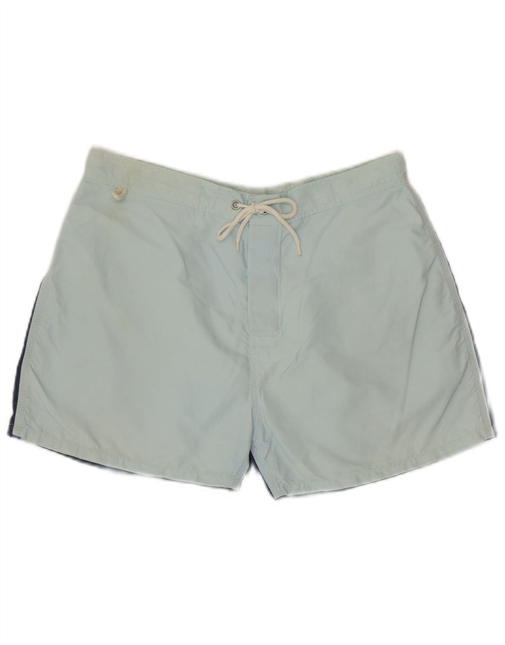 Pantaloncini da bagno da uomo SUNDEK in nylon color block blu medio