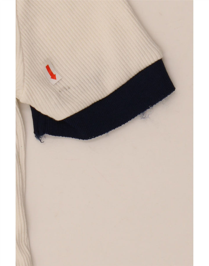 T-shirt da donna Zara Top UK 12 Poliestere color block bianco medio