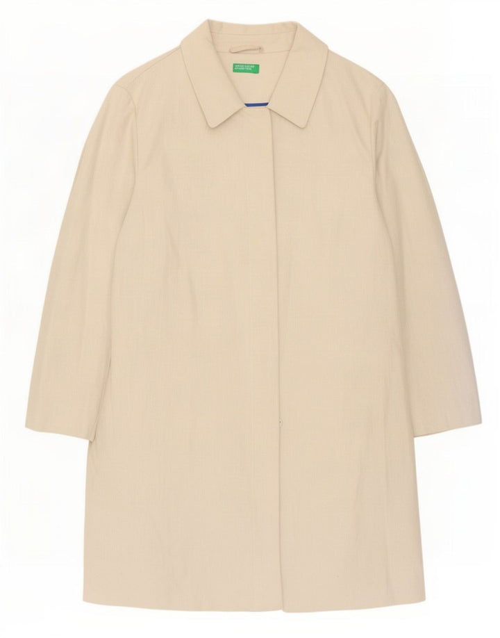 Cappotto da donna Benetton UK 12 Lino beige medio