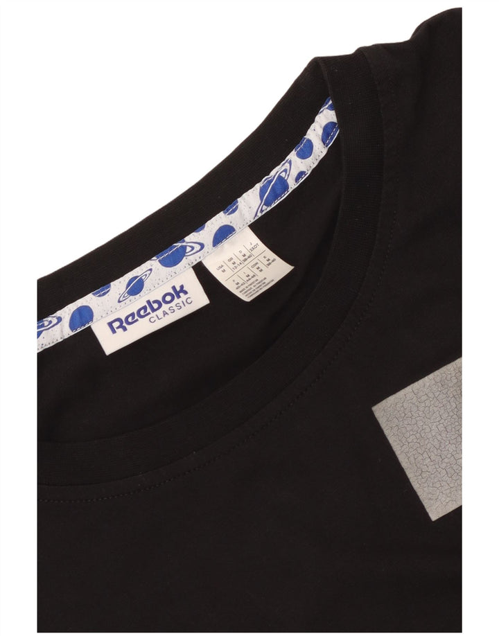 T-shirt grafica oversize Reebok da donna UK 12/14 Medium Nero