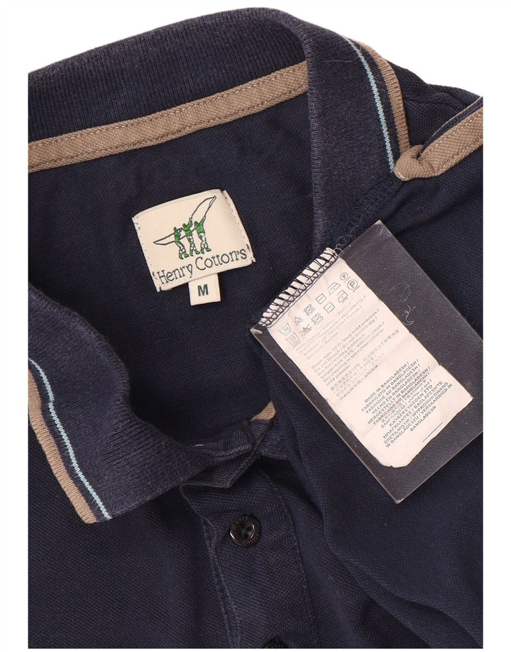Polo da uomo Henry Cottons in cotone blu navy medio