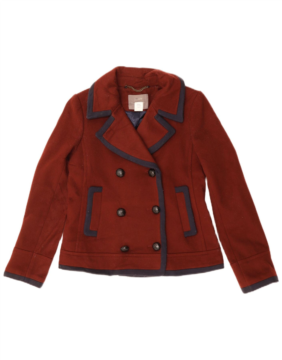Cappotto da marinaio oversize da donna J. Crew US 2 XS Lana marrone
