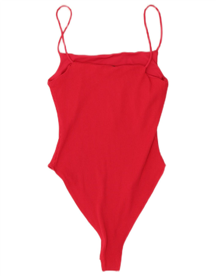 Body Zara da donna UK 12 rosso medio in poliammide