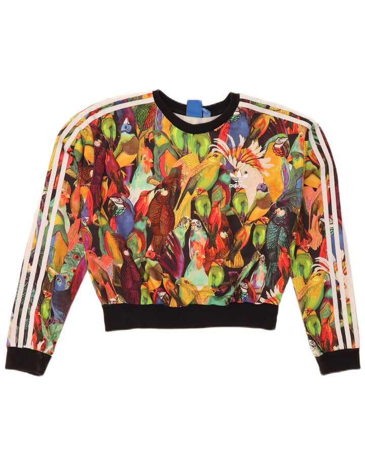 Felpa oversize da donna Adidas UK 6 XS multicolore tropicale