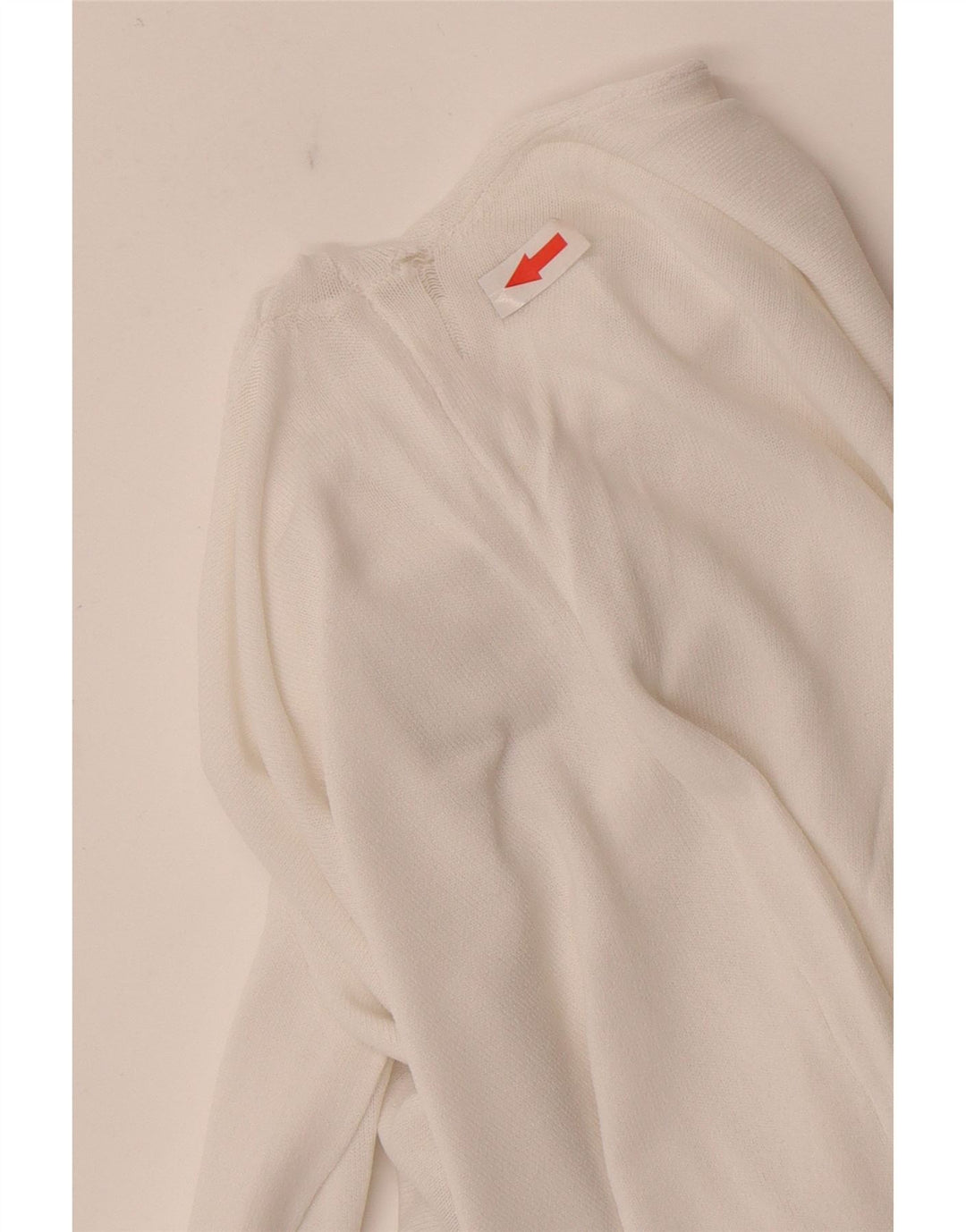 Top trasparente da donna Zara a maniche lunghe UK 12 Viscosa bianca media
