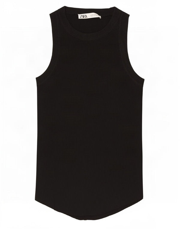 Canotta Zara da donna UK 12 media viscosa nera