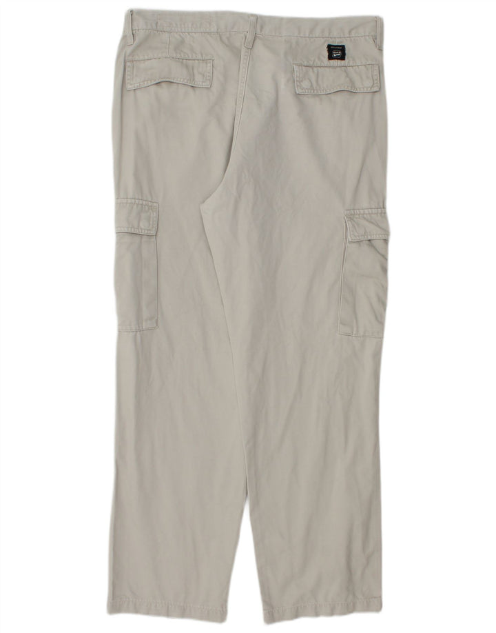 Pantaloni cargo dritti da uomo Gas W38 L30 in cotone grigio
