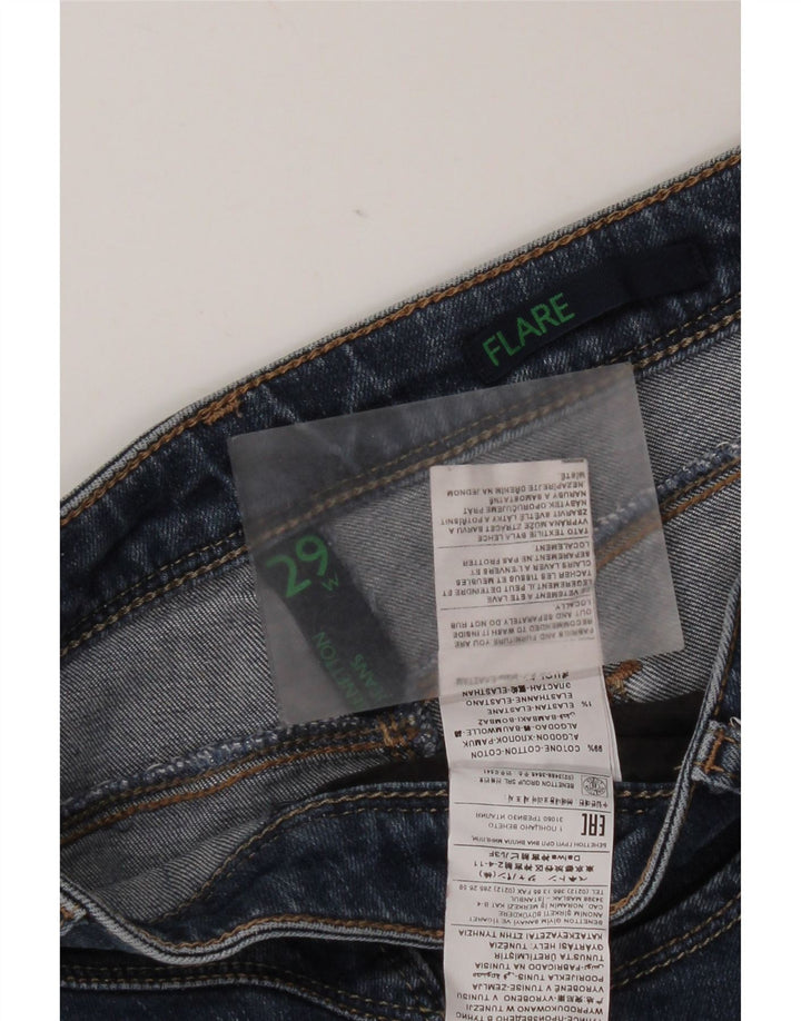 Jeans Svasati Da Donna Benetton W29 L31 Cotone Blu