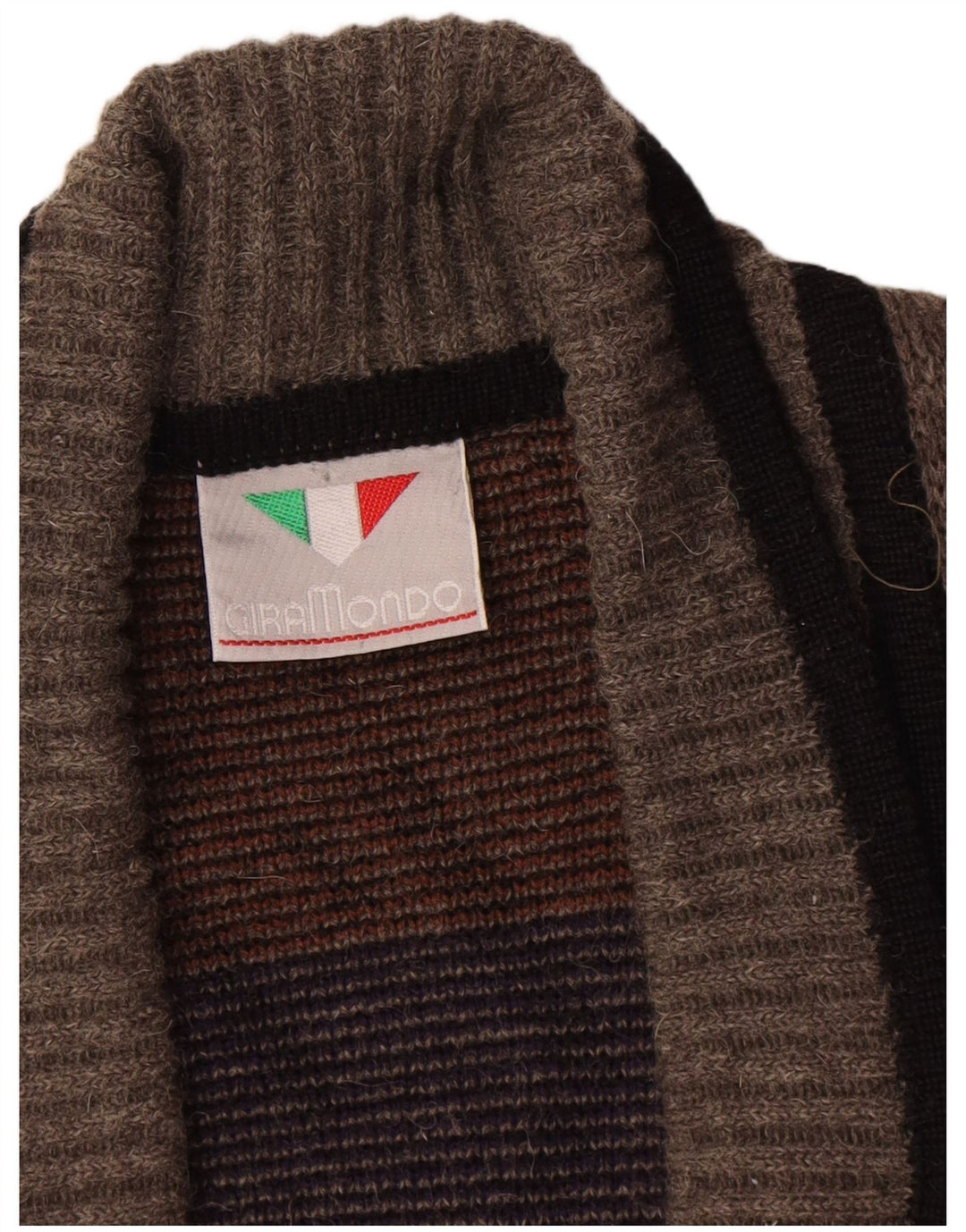 Maglione Cardigan Doppio Petto Uomo Giramondo IT 48 Grigio Medio Geometrico