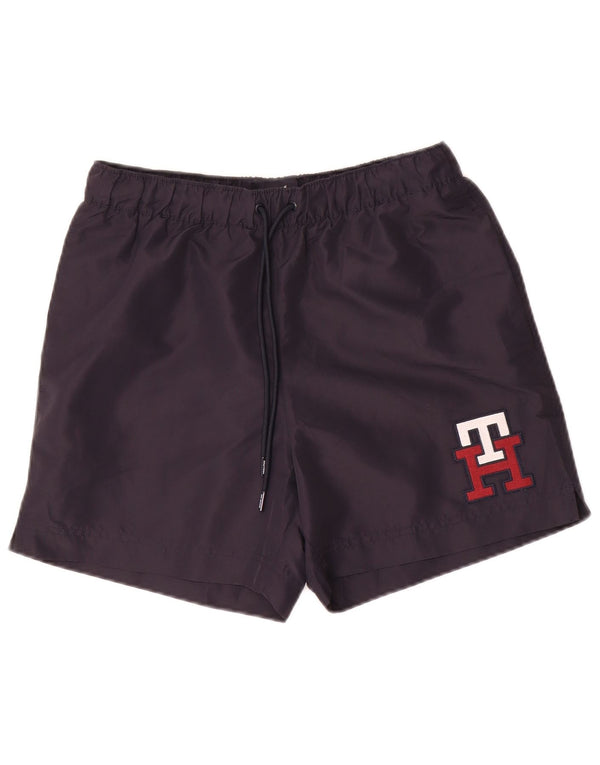 Pantaloncini da bagno grafici da uomo Tommy Hilfiger piccoli blu navy