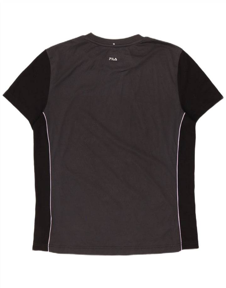 T-shirt da uomo FILA Top IT 48 Poliestere color block grigio medio