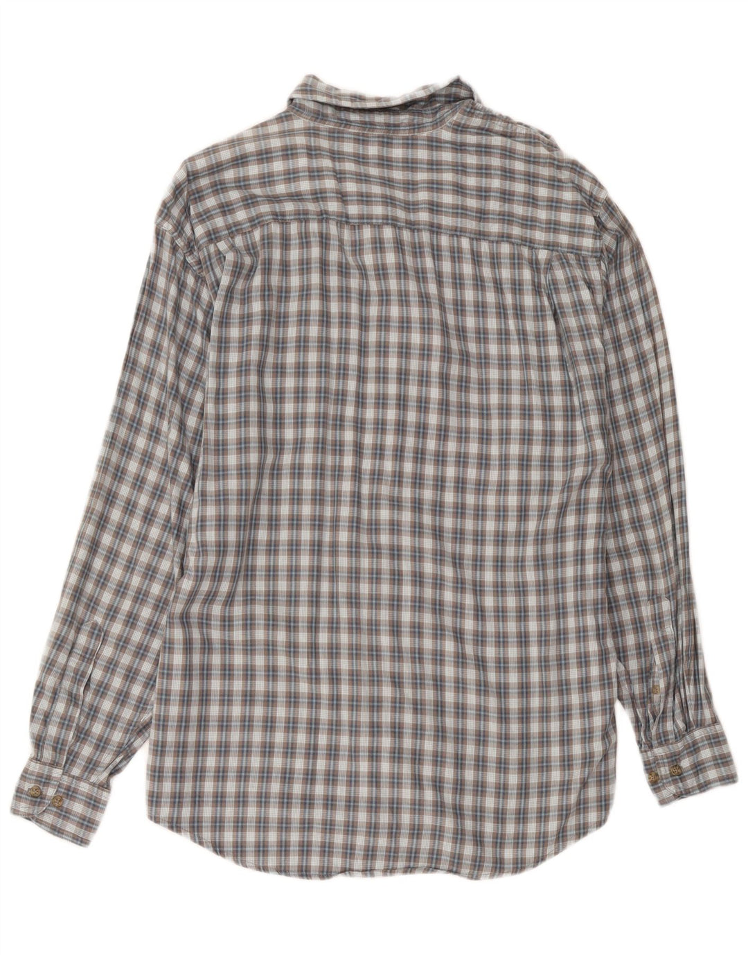 Camicia da uomo Wrangler grande in cotone a quadri grigi