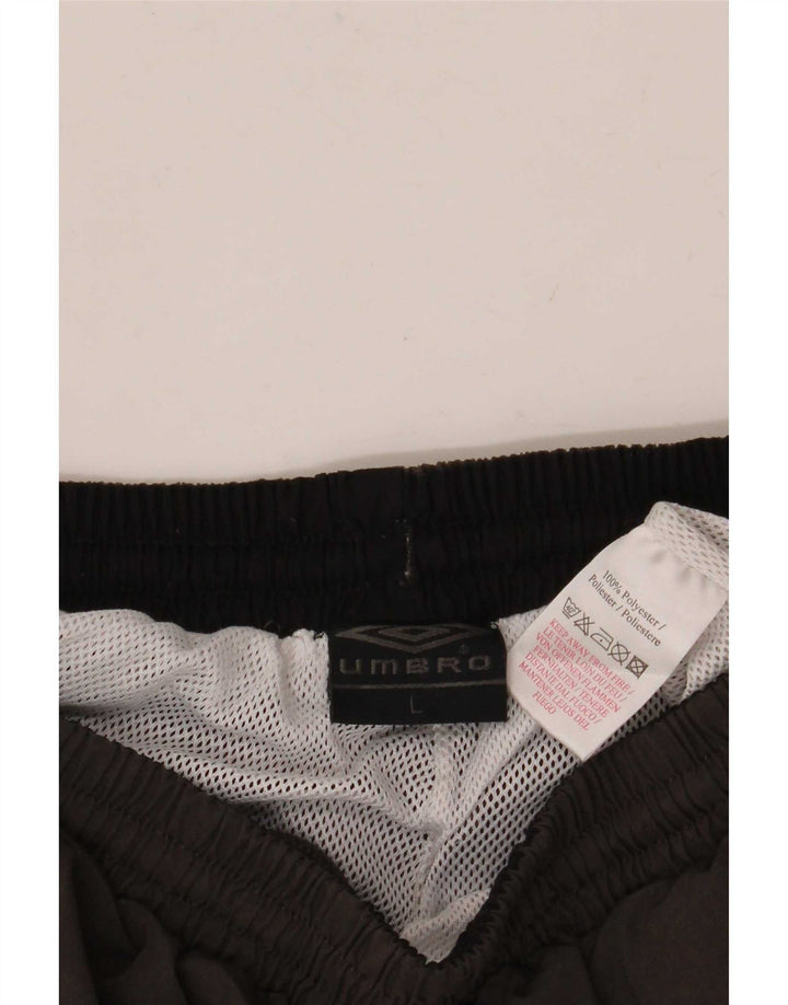 Pantaloncini sportivi Umbro da uomo con grafica Bermuda, grandi, in poliestere grigio