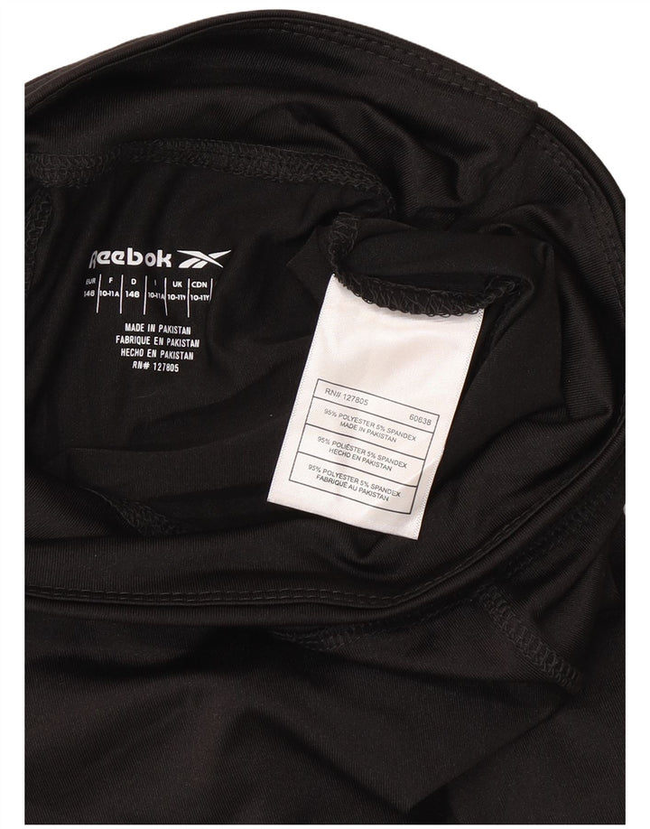 Leggings Reebok Capri Graphic per ragazze 10-11 anni in poliestere nero