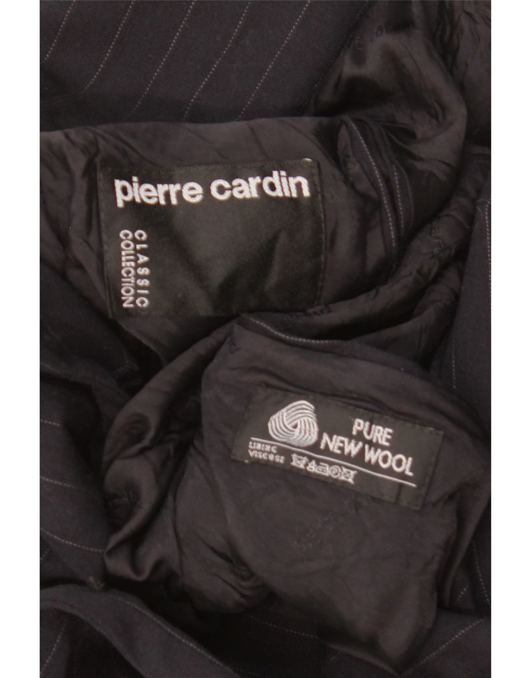 Giacca blazer doppiopetto da uomo Pierre Cardin UK 40 grande nera