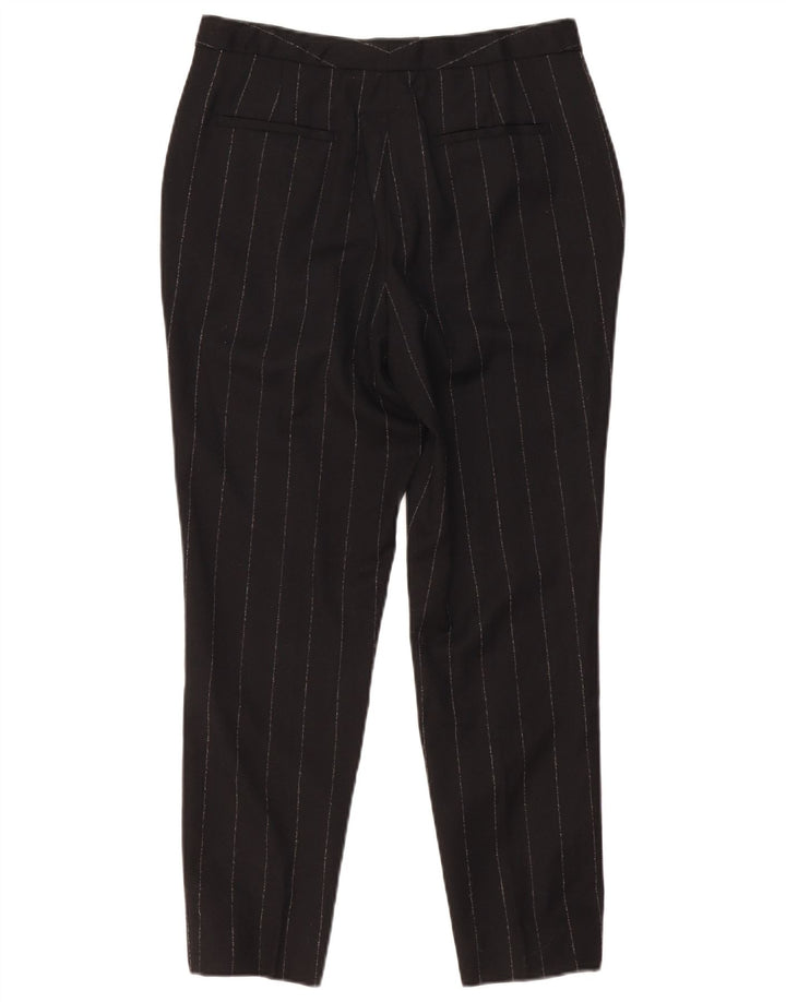 Pantaloni chino slim da donna MASSIMO DUTTI EU 38 Small W30 L27 a righe nere