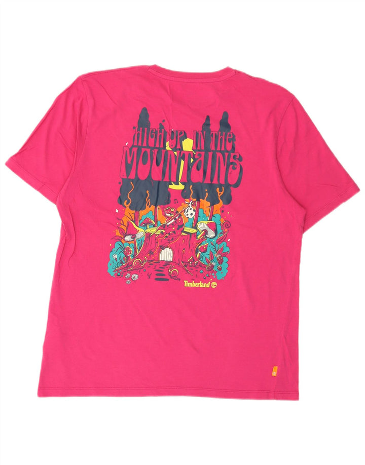T-shirt grafica da uomo Timberland Top rosa medio