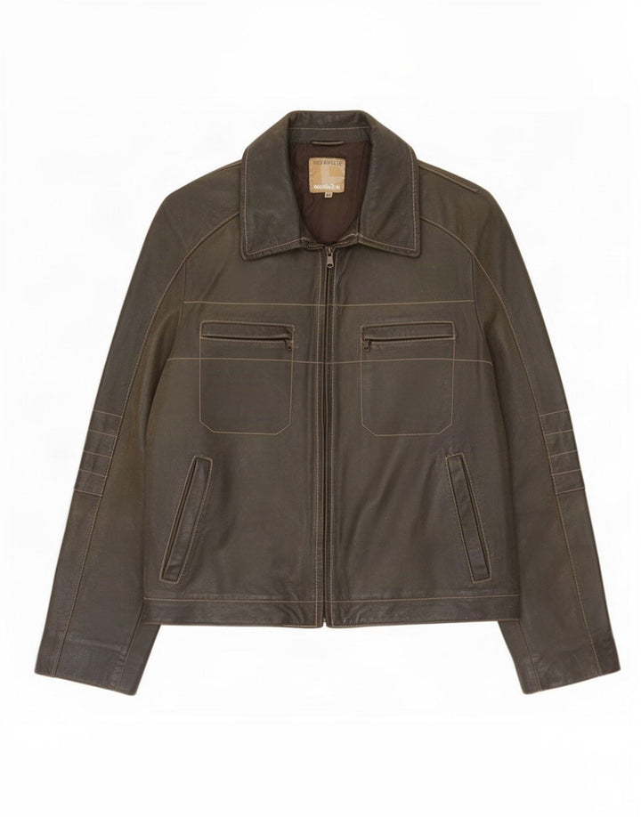 Giacca in Pelle Uomo Conbipel IT 48 Medio Cachi