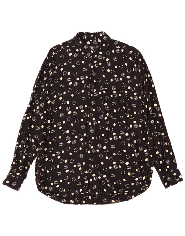Camicia da uomo VINTAGE XL nera floreale