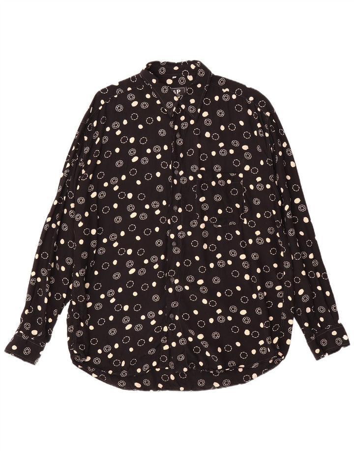 Camicia da uomo VINTAGE XL nera floreale