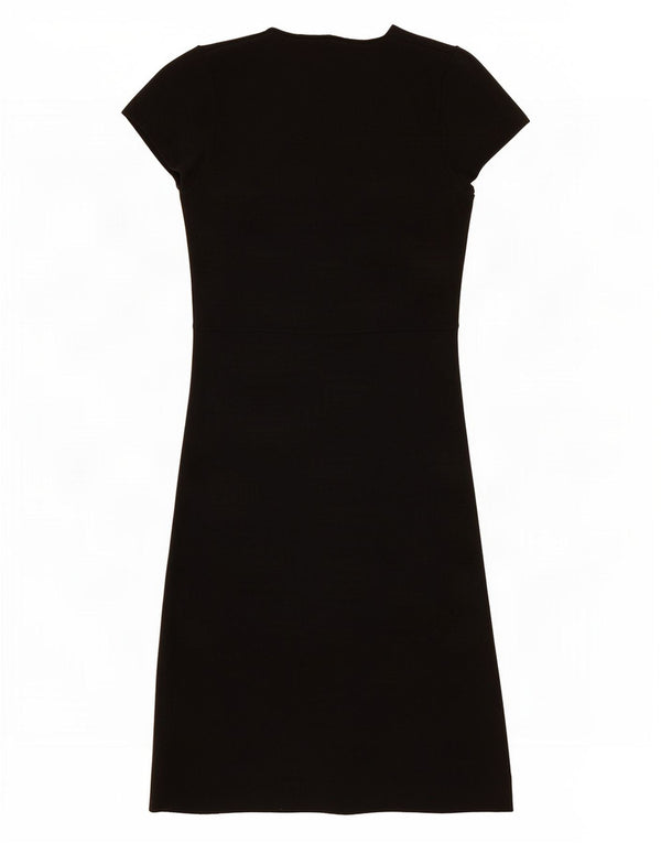 Abito maglione a maniche corte da donna Benetton UK 8 Small Nero