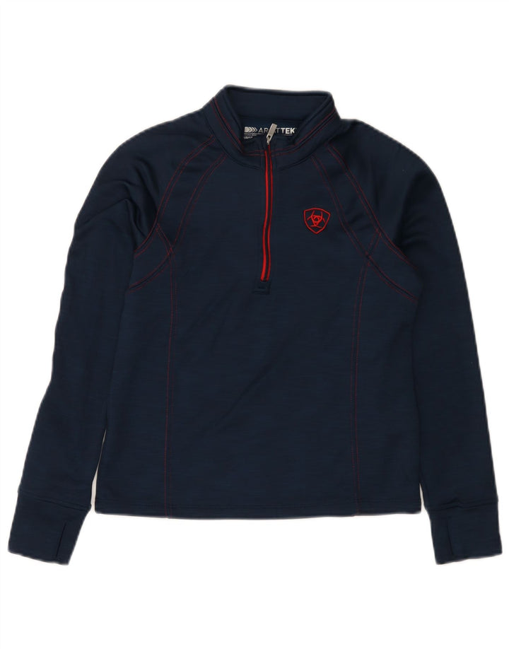 Top della tuta pullover con grafica ARIAT per ragazzi 9-10 anni medio blu navy