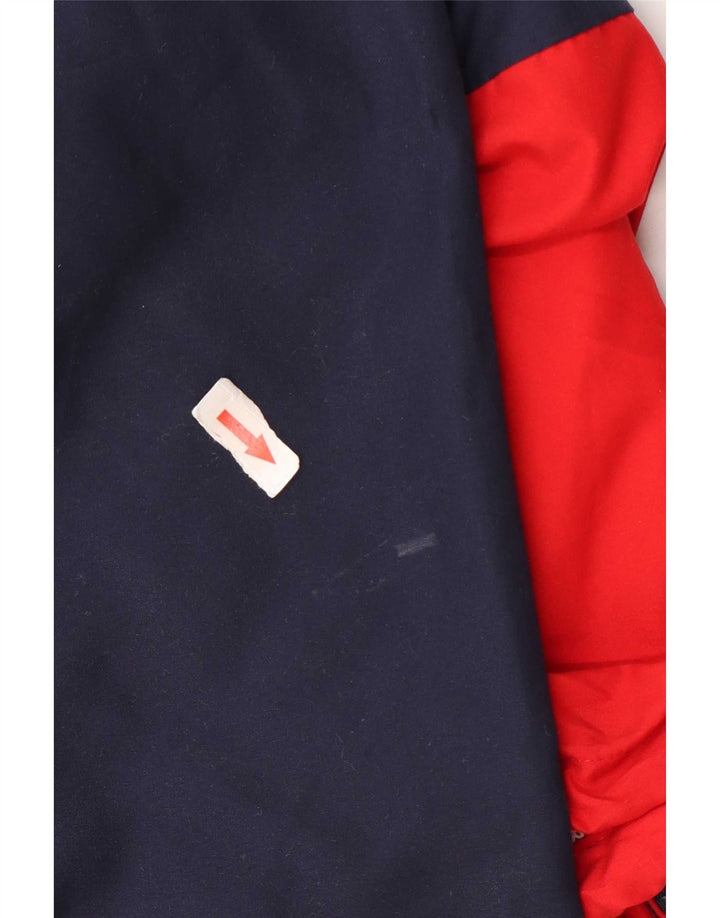 Giacca sportiva da uomo con cappuccio grafico Fila, color block medio blu navy