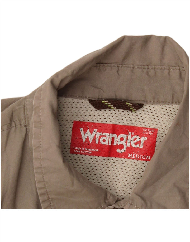 Camicia da uomo Wrangler in cotone kaki medio