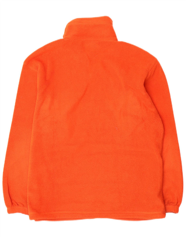 Maglione in pile da uomo Asics con zip e collo in poliestere arancione medio