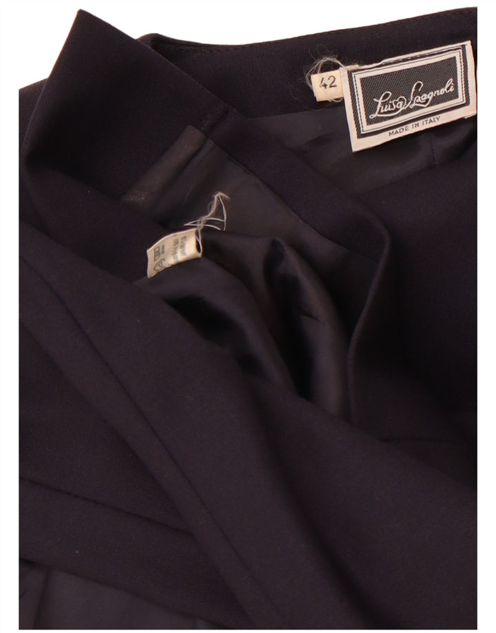 Luisa Spagnoli Giacca Blazer a 3 Bottoni Donna IT 42 Media Blu Navy Lana