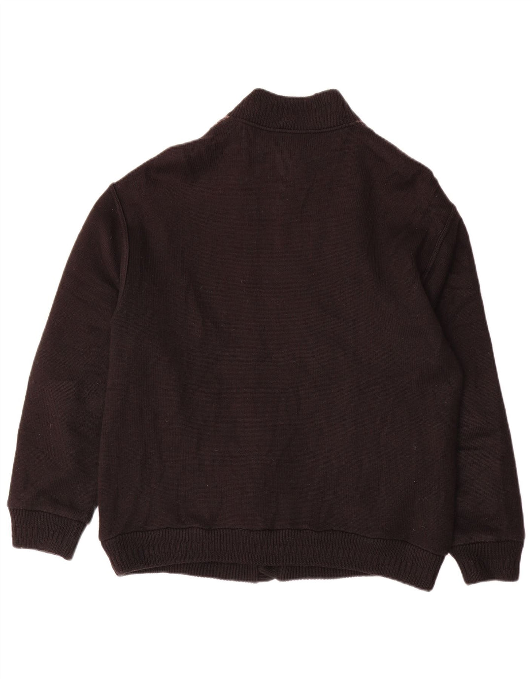 LUCIANO CHIARI Maglione Cardigan Uomo IT 52 Large Nero Geometrico Lana