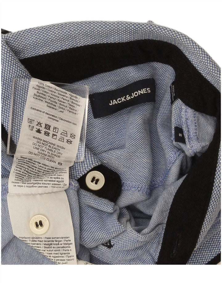 Polo da uomo Jack & Jones piccola in cotone blu