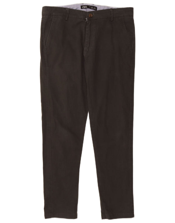 Pantaloni chino slim da uomo Zara W34 L29 cotone verde