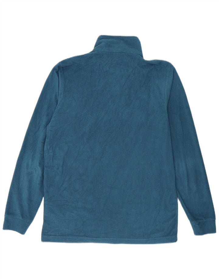 Maglione in pile da uomo Brugi con zip e collo grande blu
