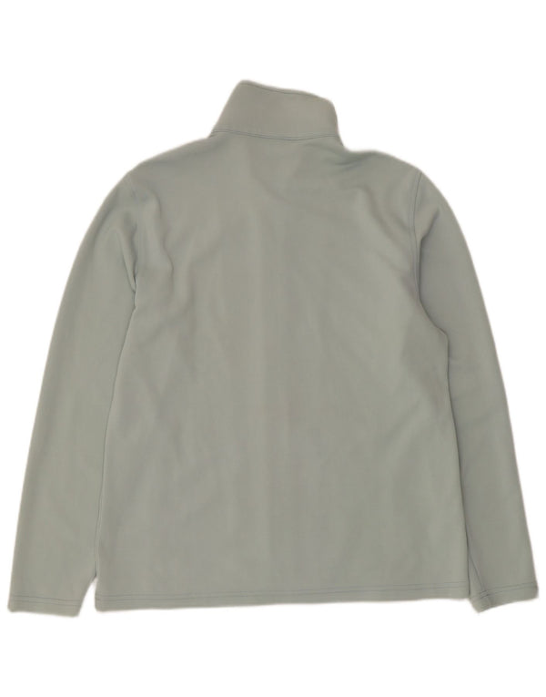 Asics Womens Tracksuit Top Jacket UK 16 Large Blue Polyamide