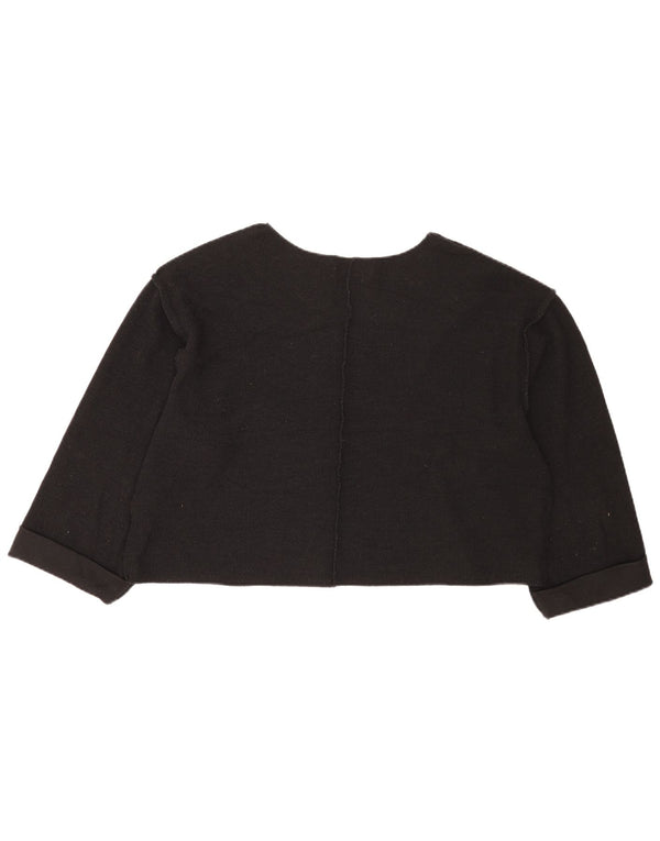 Urban Outfitters Top corto oversize da donna manica 3/4 UK 10 piccolo nero