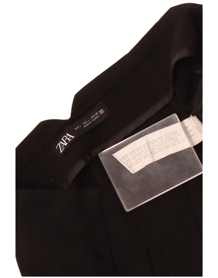 Pantaloni da abito affusolati Zara da donna grandi W30 L27 poliestere nero