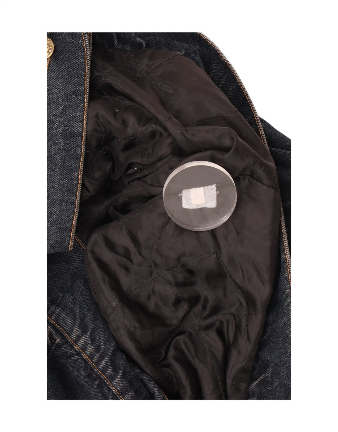 Giacca di jeans vintage da donna UK 16 grande blu