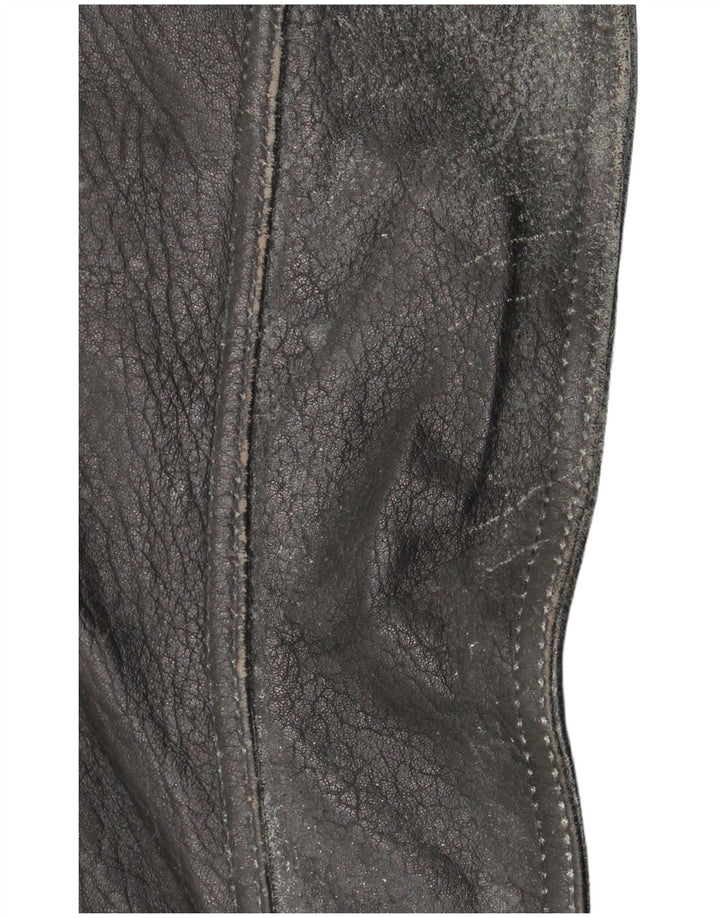 Giacca da motociclista in pelle da uomo Clout UK 42 XL Pelle nera